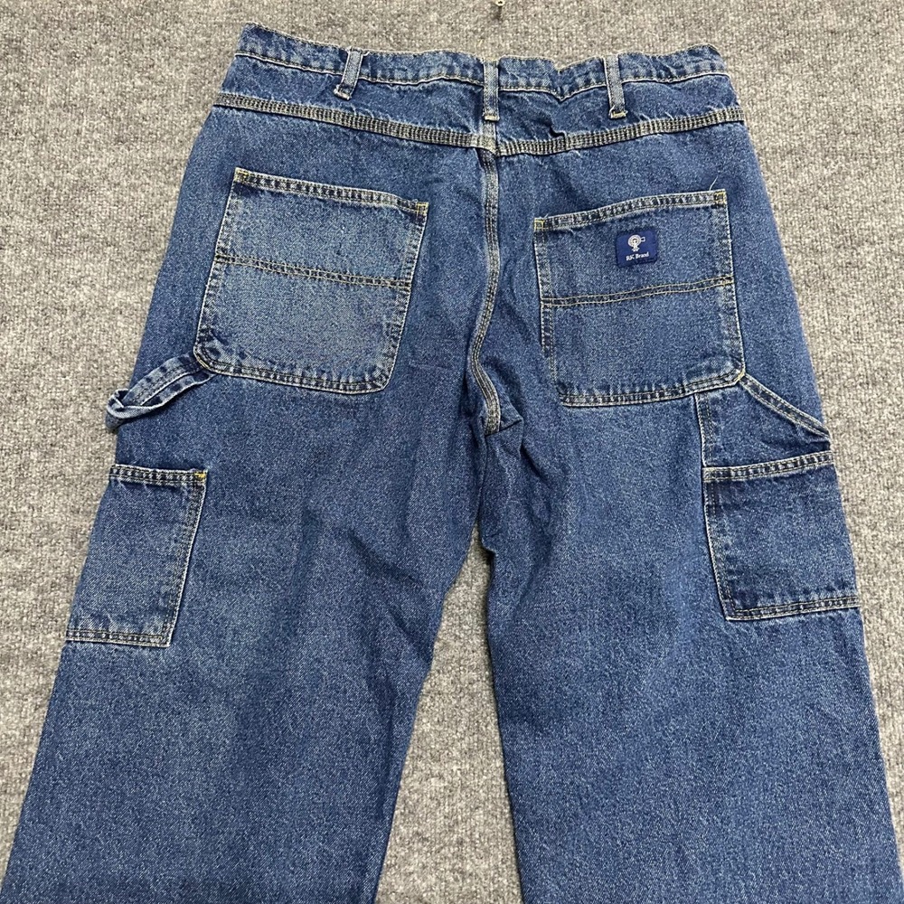 BJC Brand Jeans Mens Size 38x28 Blue Carpenter Relaxed Fit Denim Utility
